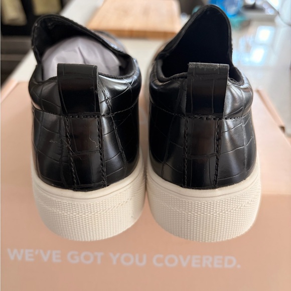 J. Adams Black Croc-Embossed Slip-On Sneakers - Picture 3 of 4